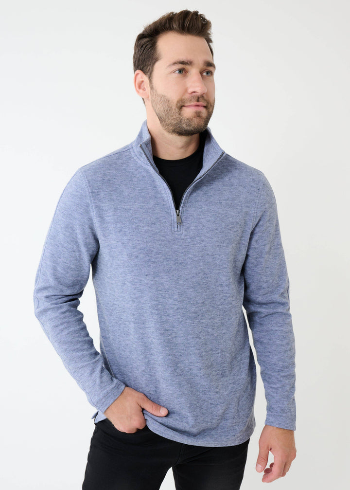 Triblend Stretch Quarter-Zip | Denim: M