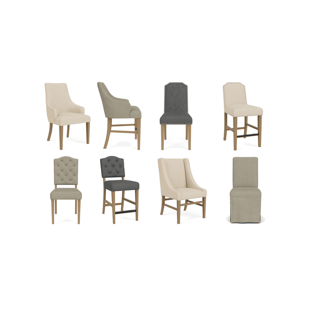 Mix-N-Match Chairs - Clipped Top Upholstered Stool