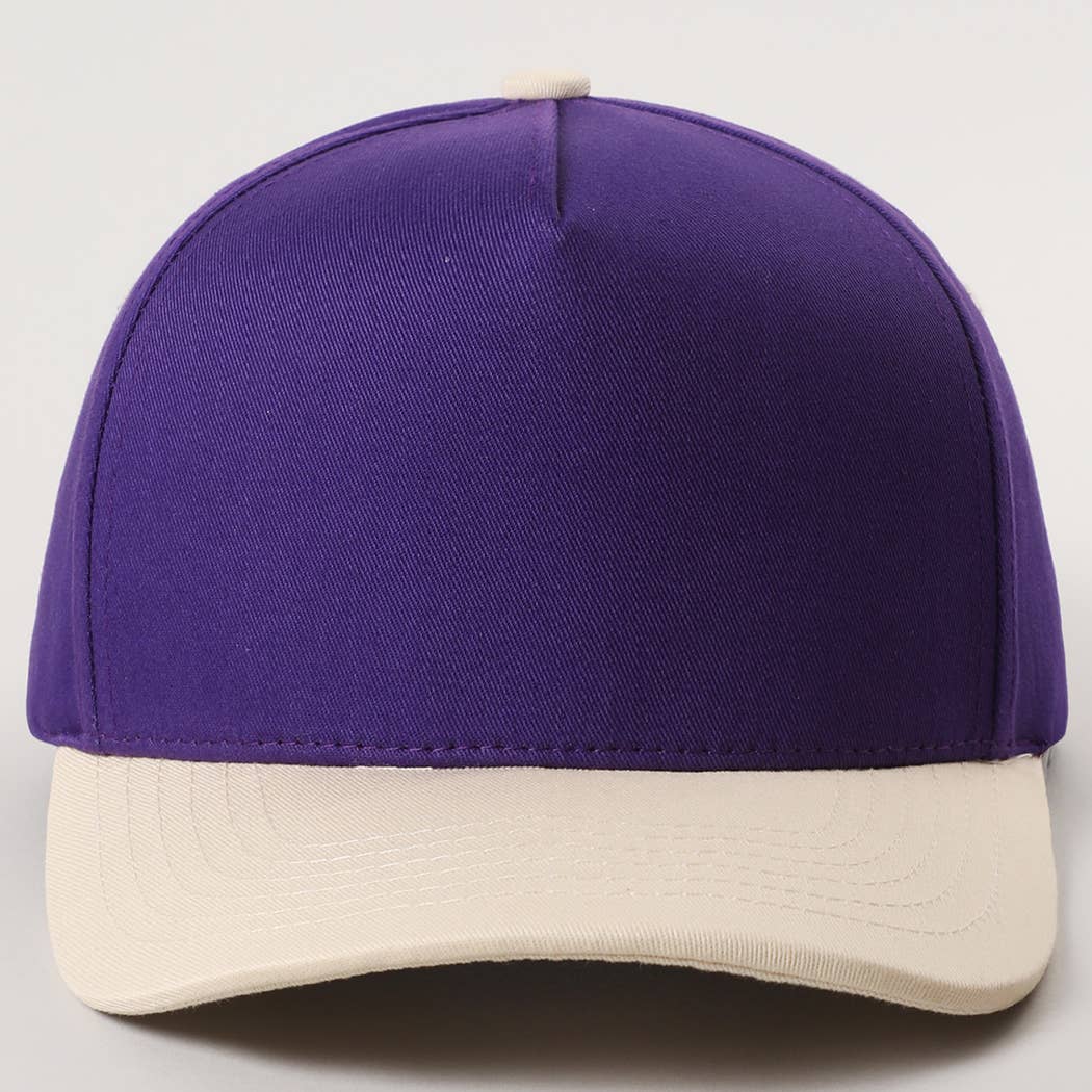 College Color Two-Tone Blank Canvas Trucker Hat
