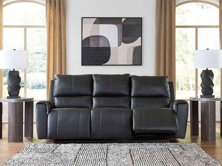 Glossmore - Black - Reclining Sofa