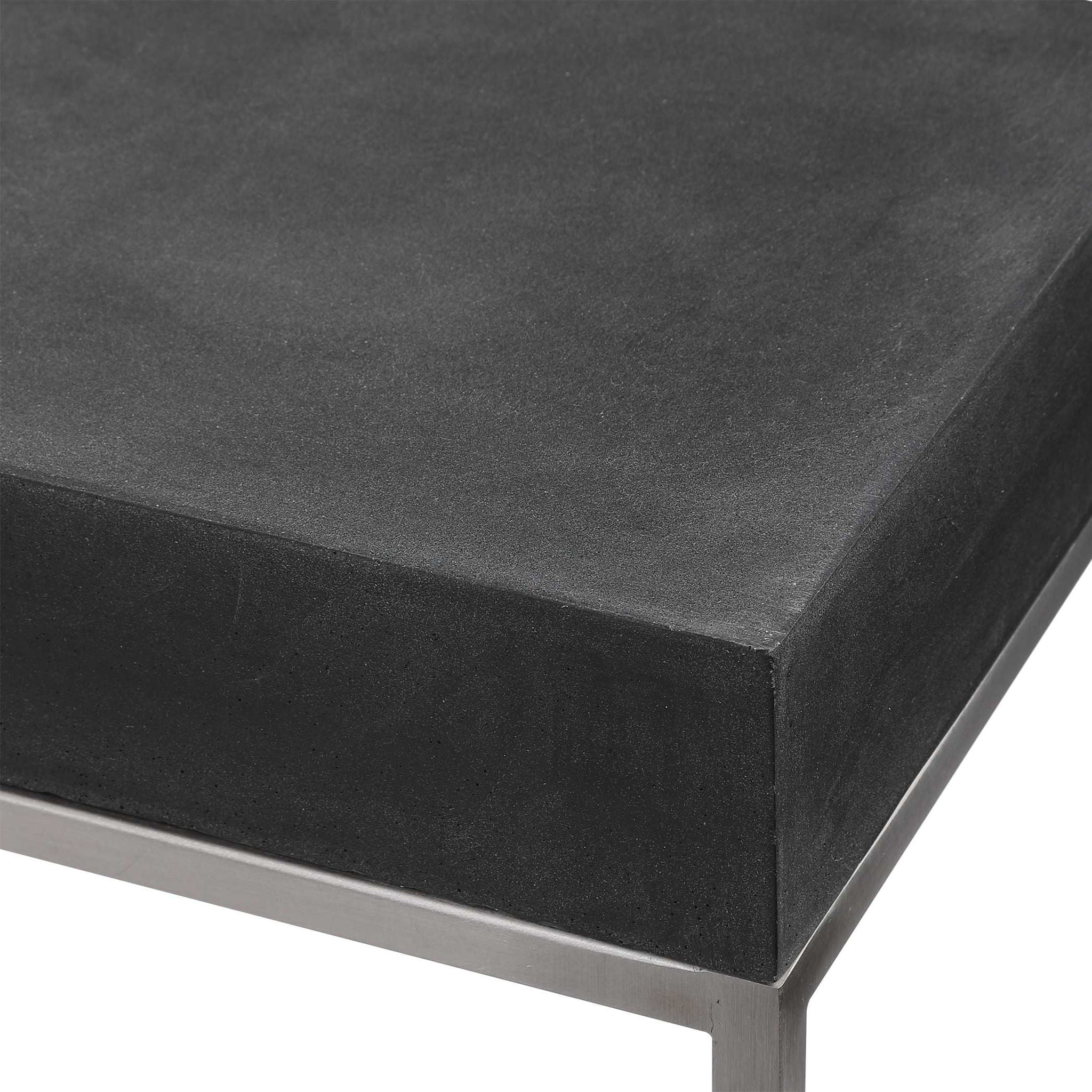 Jase - Concrete Console Table - Black