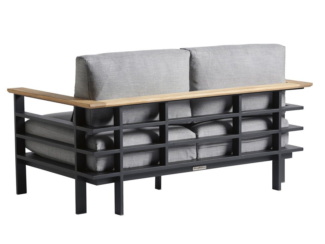 South Beach - Loveseat - Black / White