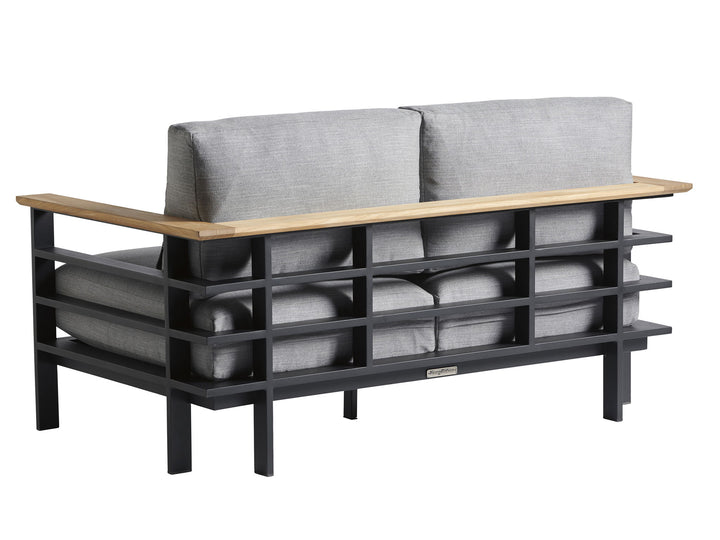 South Beach - Loveseat - Black / White