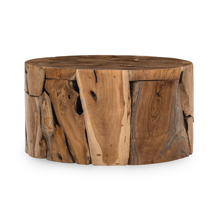 Rhea - Solid Wood Round Coffee Table - Natural