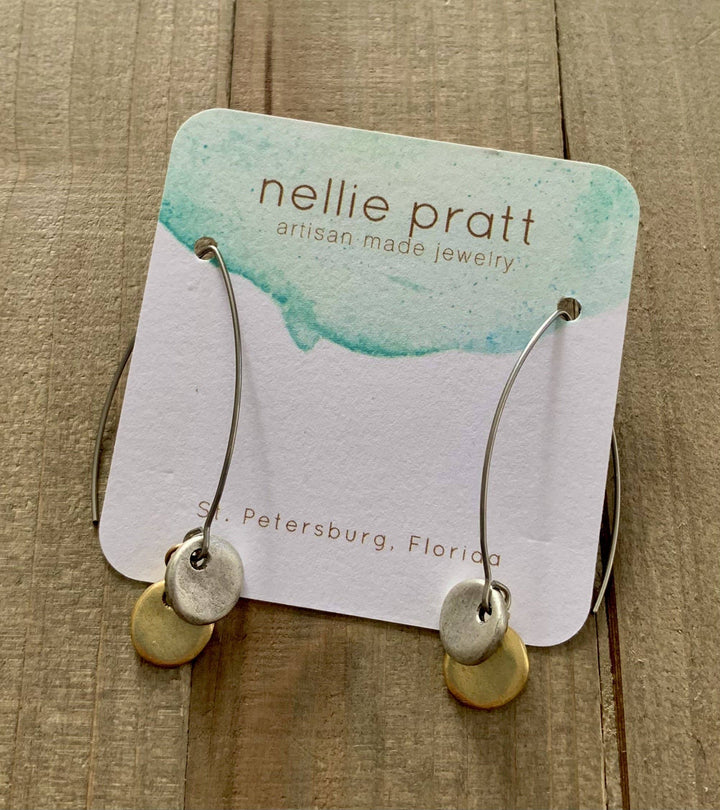 So Clever mixed metal dangle earrings