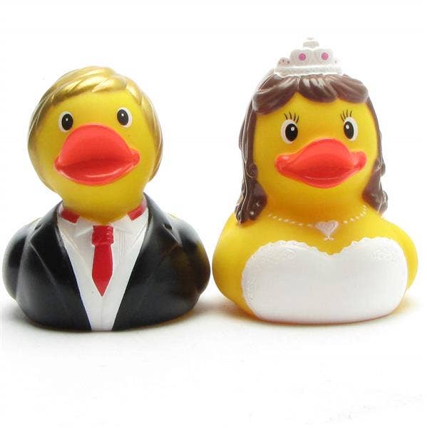 Rubber Duck Bridal Couple Set of 2 Rubber Ducks