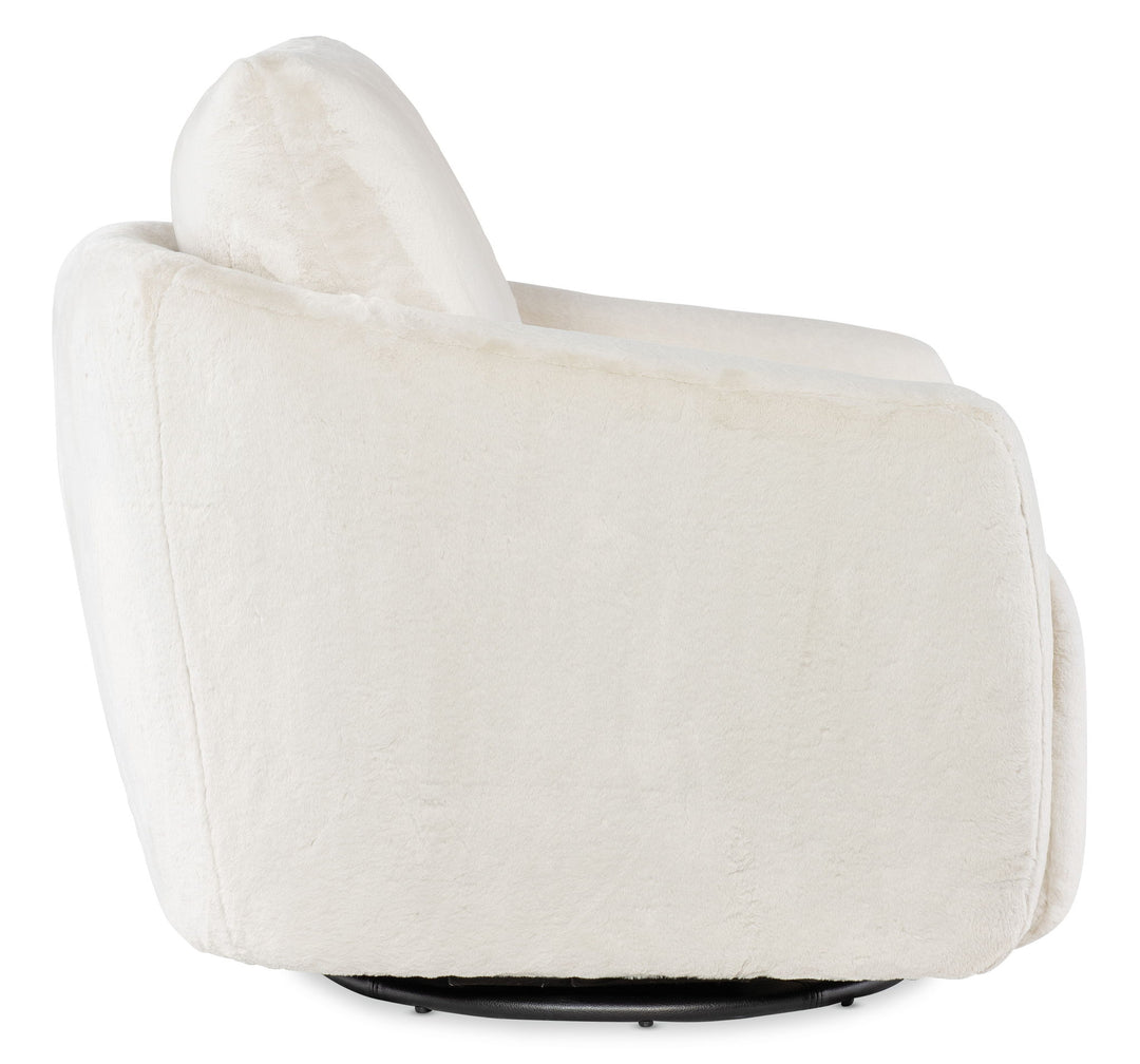 Bonnie - Swivel Chair With Power Footrest - White