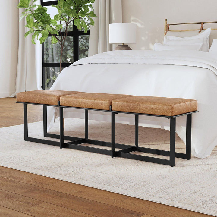 Calvin - Narrow Bench - Chestnut