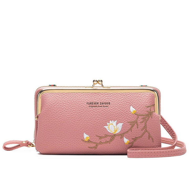 WOMEN FASHION EMBROIDERED CROSSBODY BAG_CWAB1641: Red / (OS) 1
