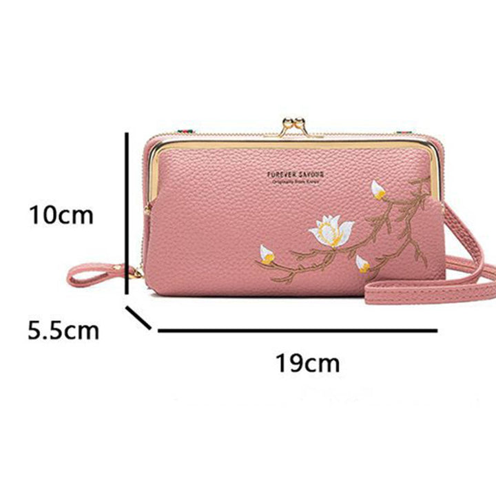 WOMEN FASHION EMBROIDERED CROSSBODY BAG_CWAB1641: Red / (OS) 1