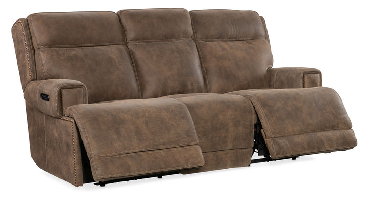 Wheeler - Power Sofa With Power Headrest - Dark Brown