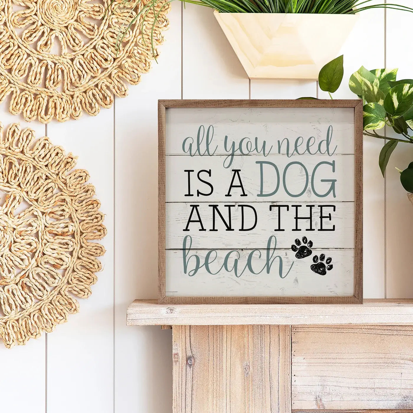 All You Need Is A Dog And The Beach Paws Whitewash