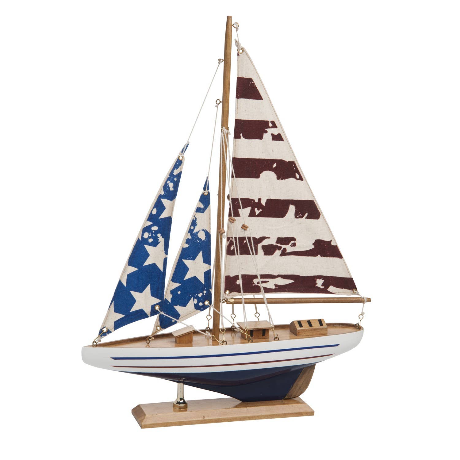 SALE Patriotic Coastal US Flag 4th Of July Sailboat
