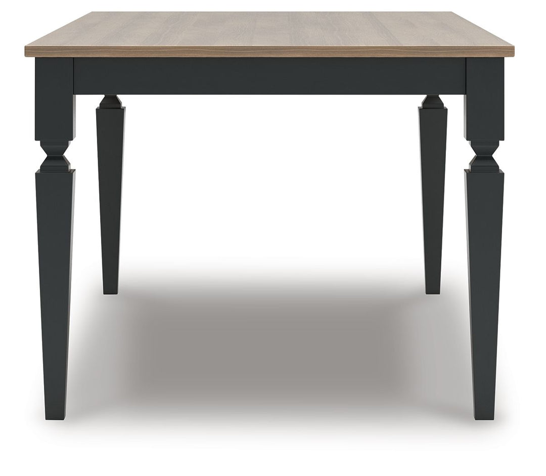 Brenkerton - Grayish Brown / Black - Rectangular Dining Room Table