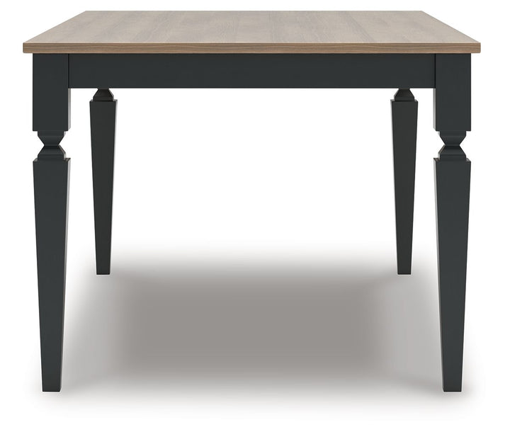 Brenkerton - Grayish Brown / Black - Rectangular Dining Room Table
