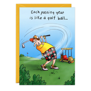 Golf Ball Birthday Card - 8830