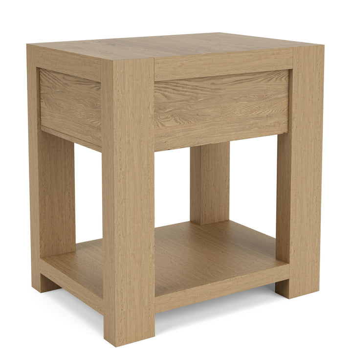 Davie - Chairside Table - Light Brown