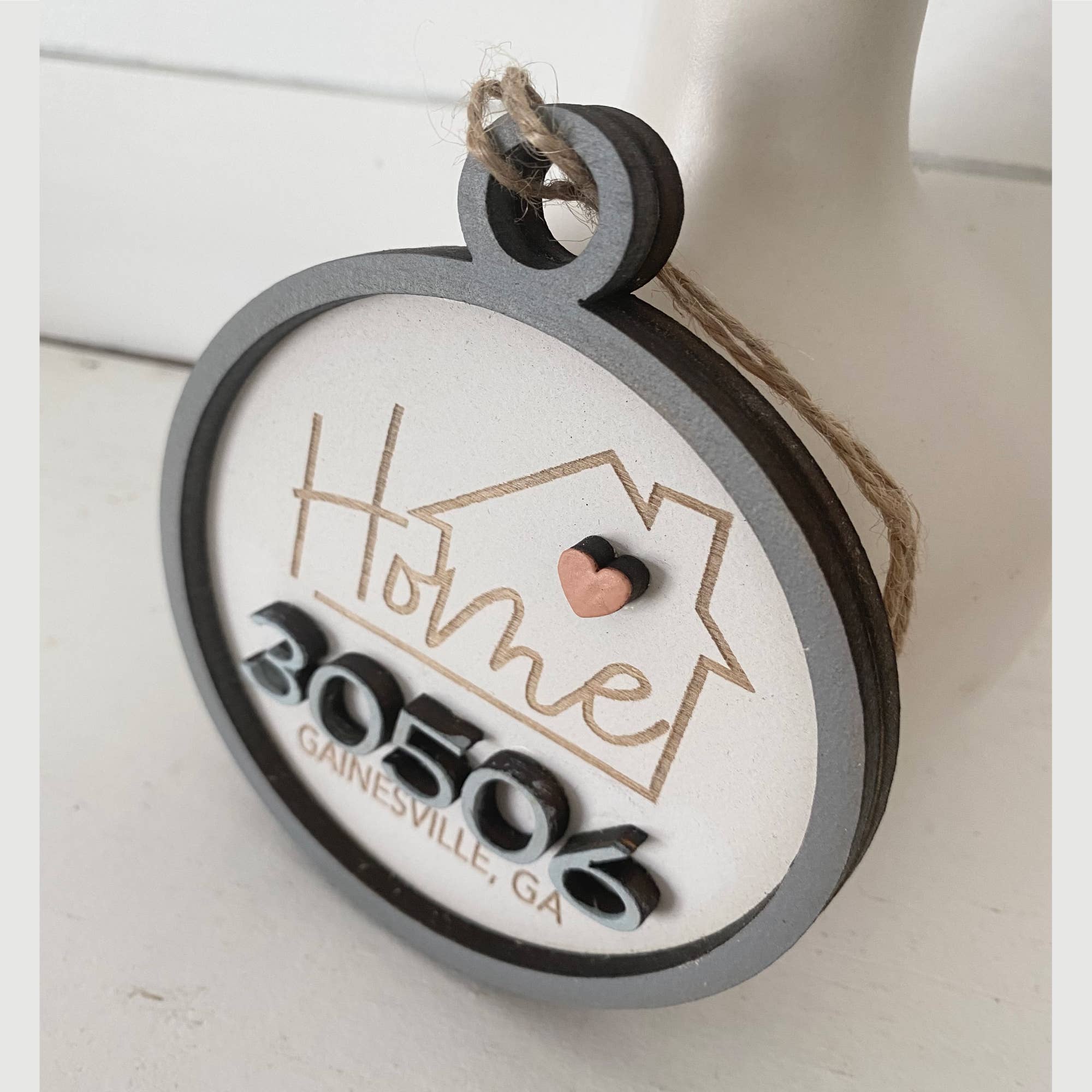 Ornament - "Any" Zip Code Home Keepsake Gift Tag: Your Store Name Engraved