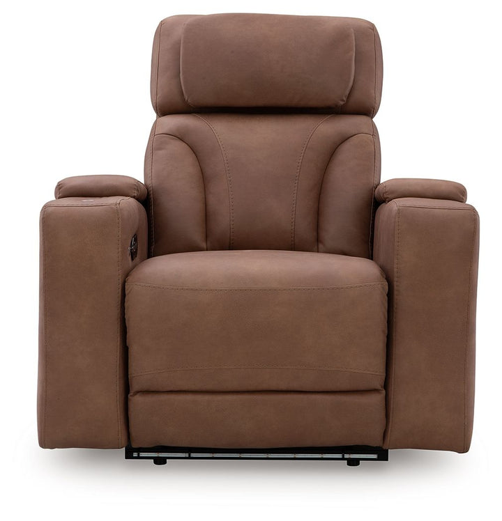 Clean-Slate - Caramel - Power Recliner / Adj Headrest