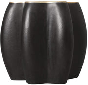 Melange - Even And Flow Round End Table - Black
