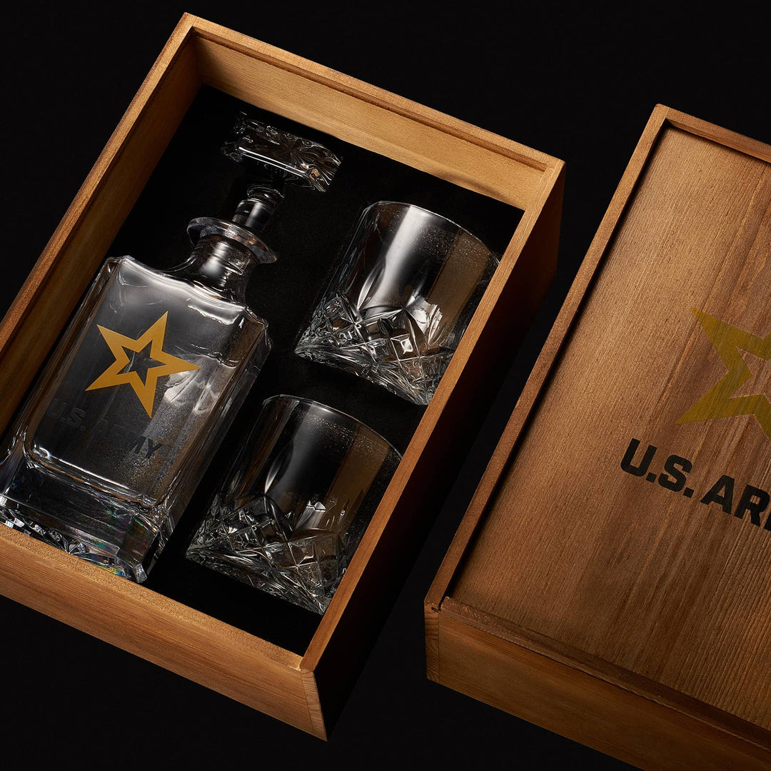 Army Whiskey Decanter Gift Set | 730mL Decanter 2 Glasses