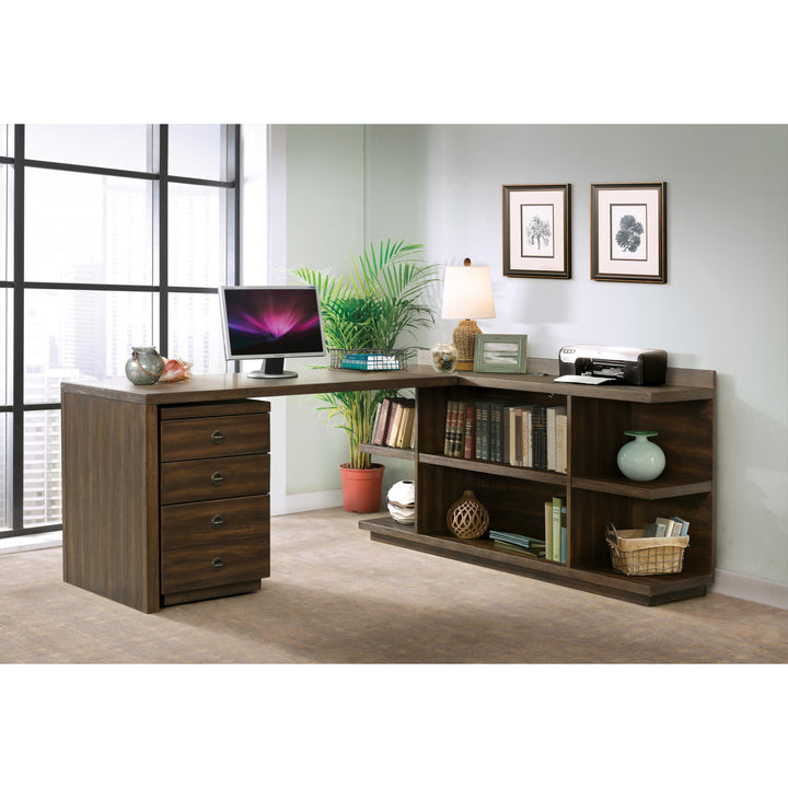 Perspectives - Peninsula Bookcase - Brushed Acacia