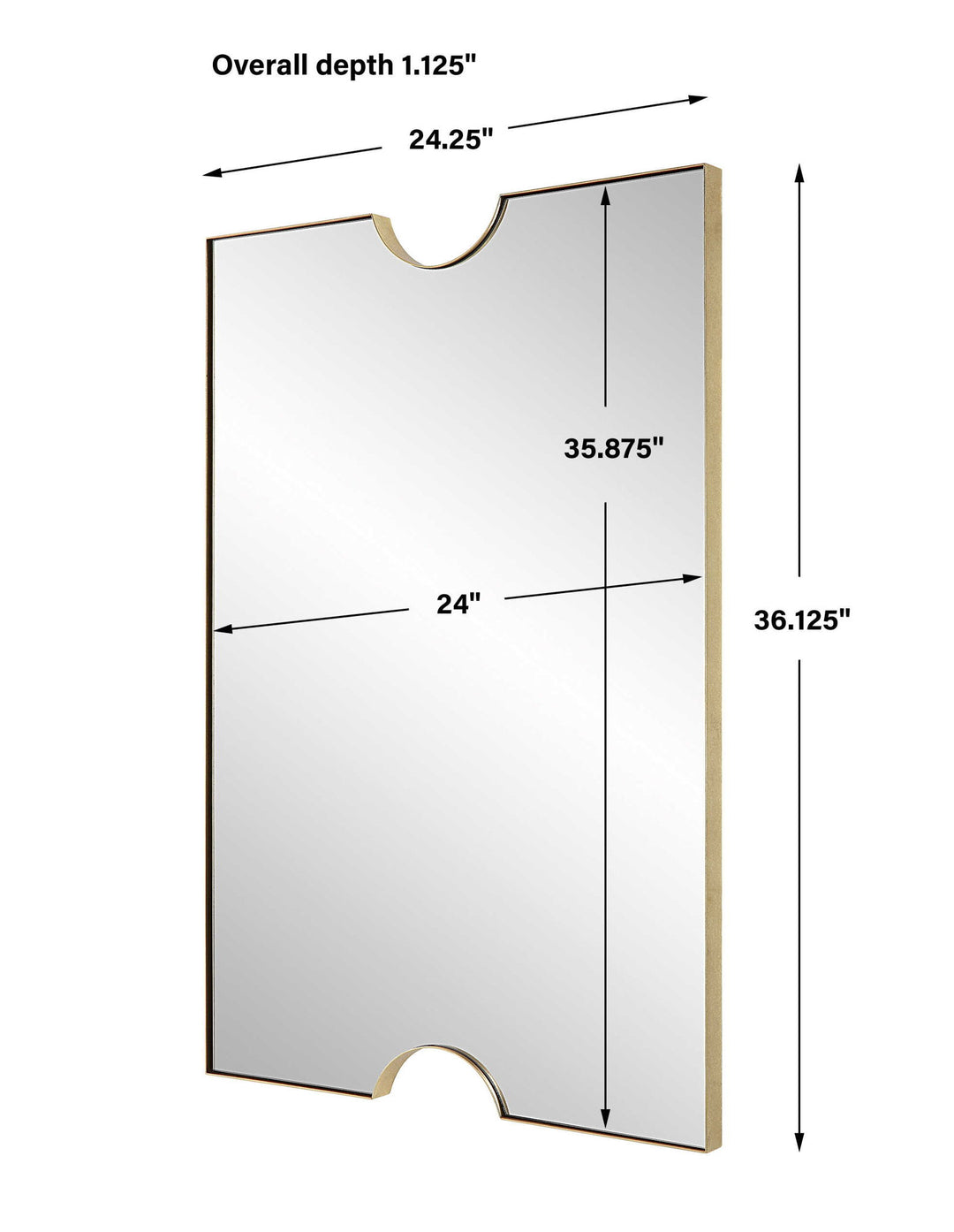 Ticket - Vanity Mirror - Gold