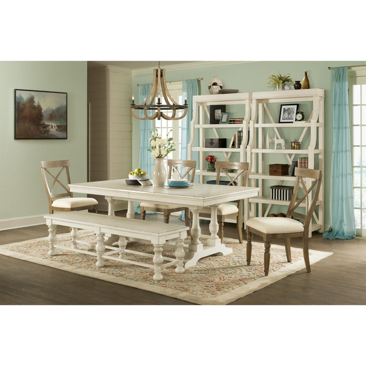 Aberdeen - Dining Bench - Weathered Worn White