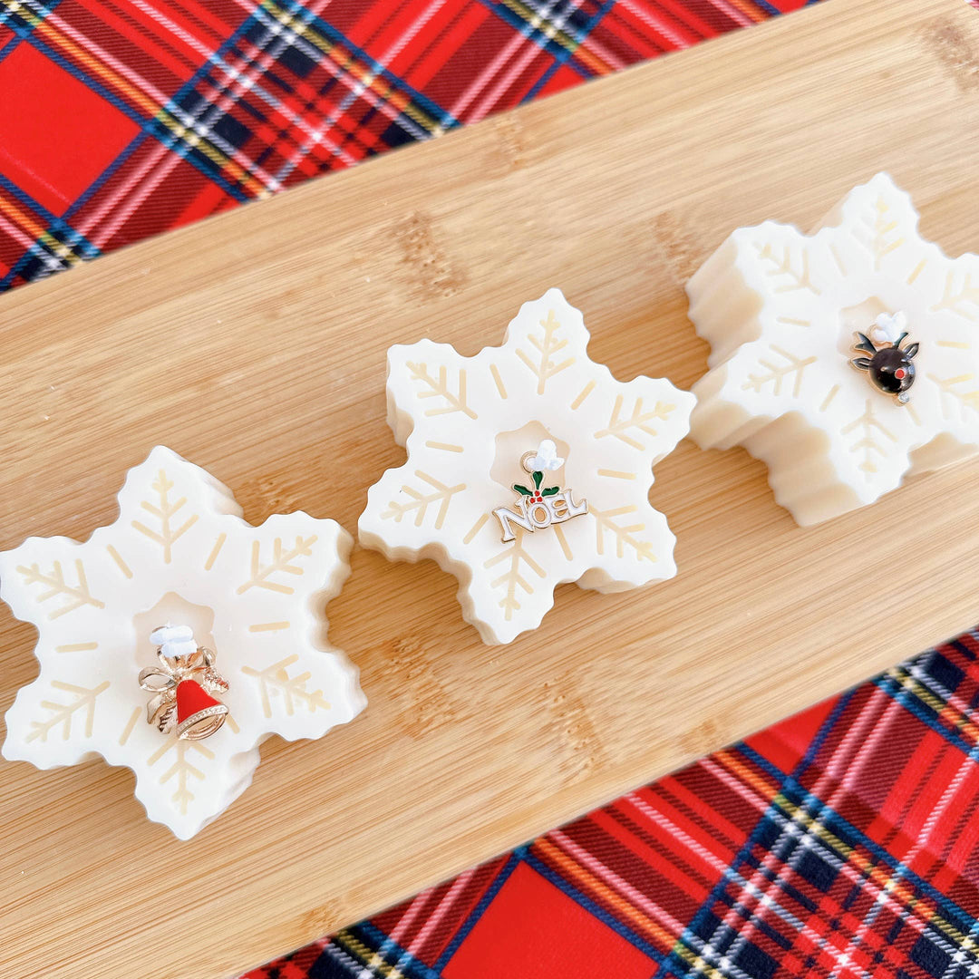 Snowflake Soy Candle | Christmas Candle | Small Candle Gifts: White Christmas