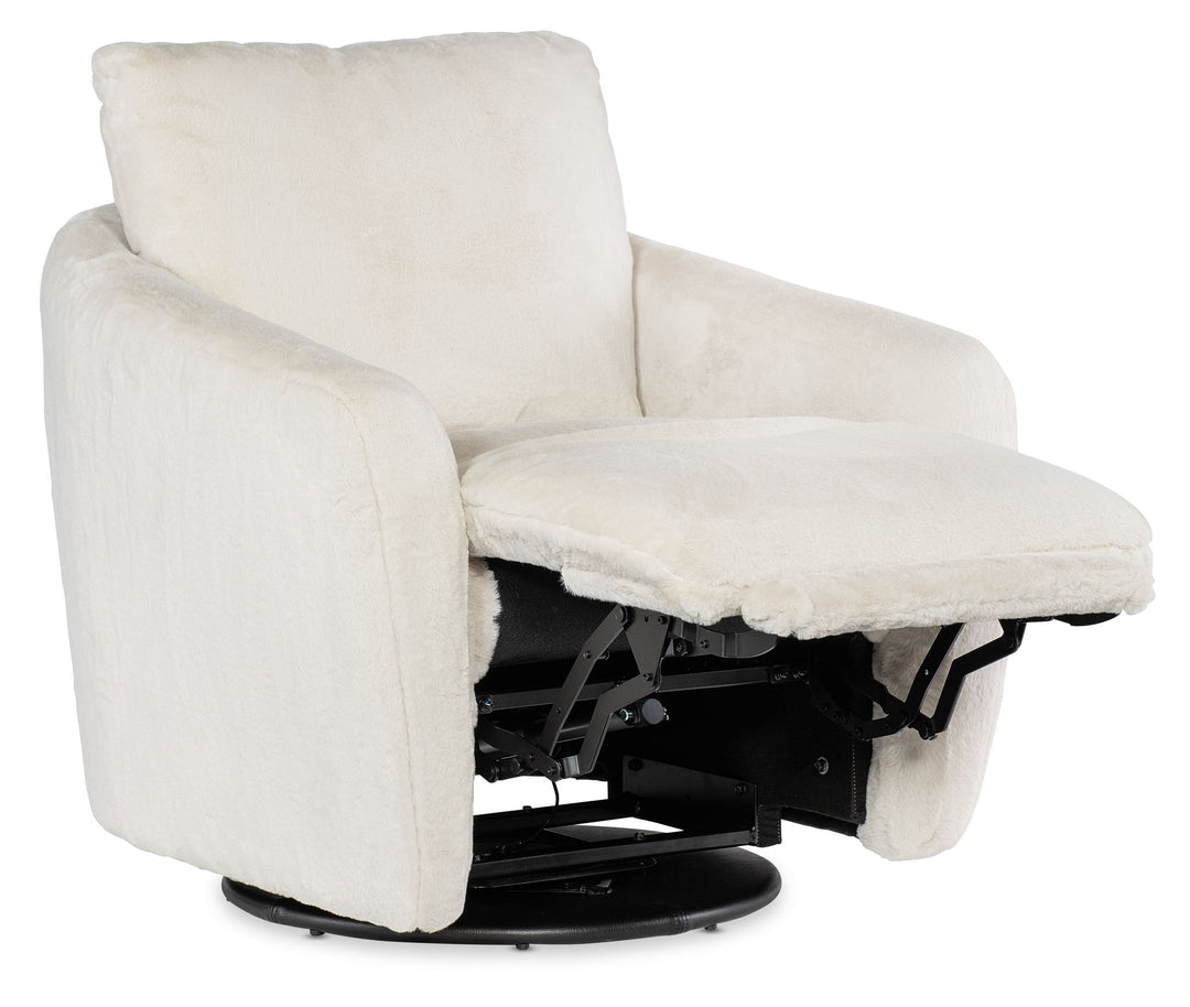 CC - Bonnie Swivel Chair With Power Footrest - White