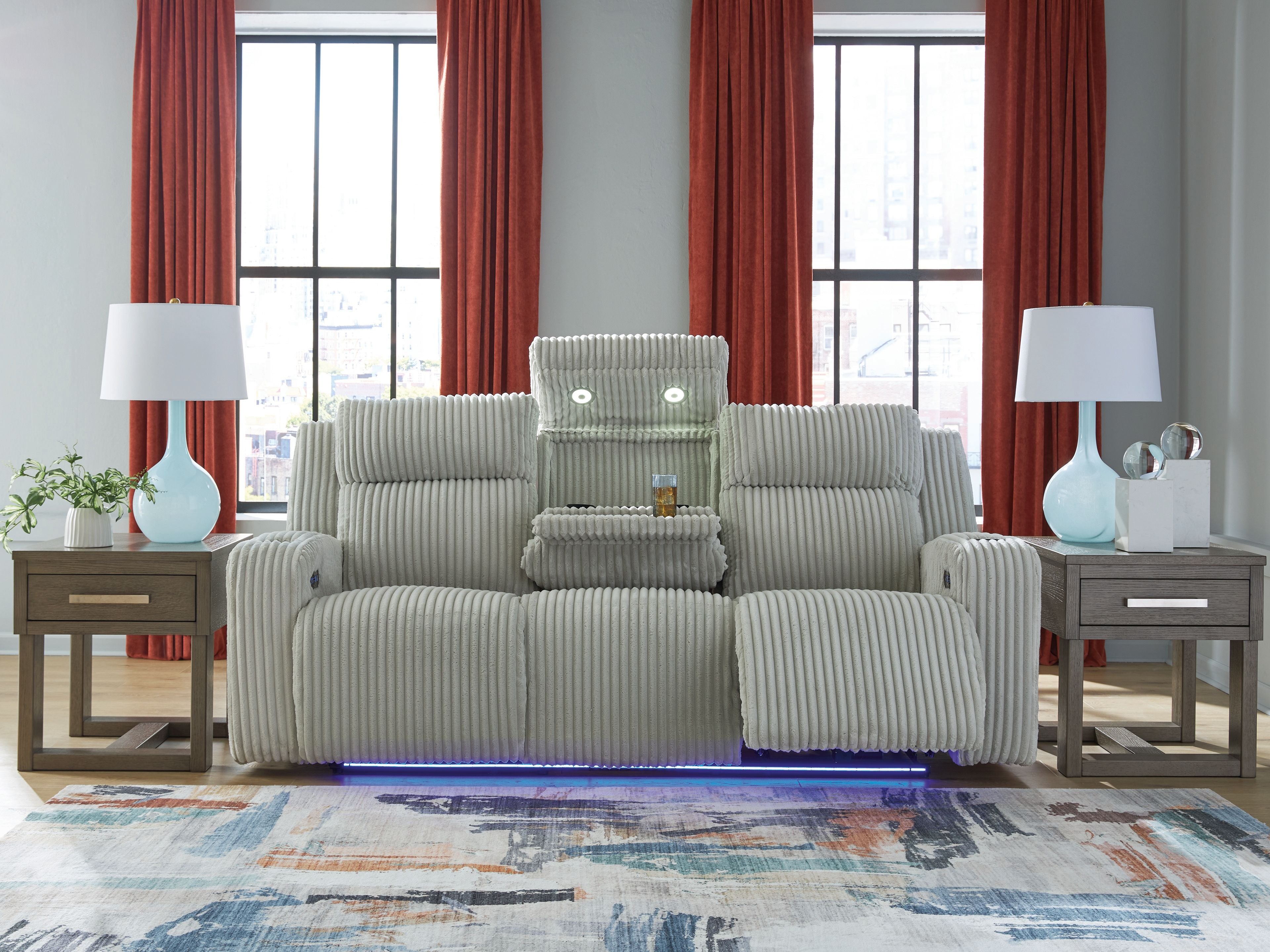 Forest Lake - Power Reclining Sofa With Adj Headrest