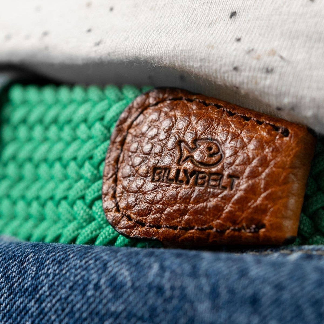 Golf green elastic braided belt: Size 0