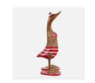 BIKINI DUCK RED/NAT - 16X9"