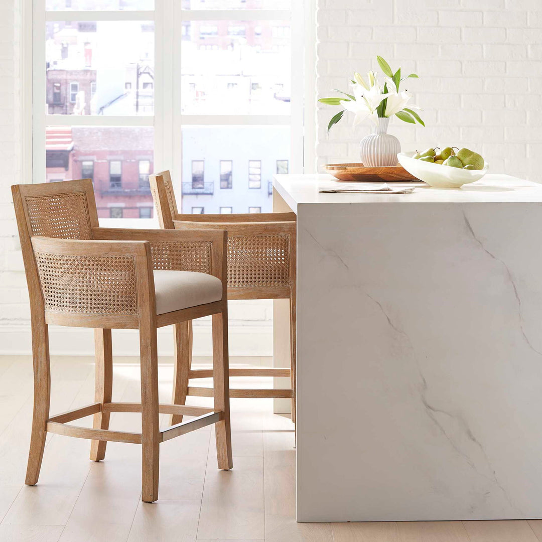 Encore - Counter Stool, Natural - White & Light Brown