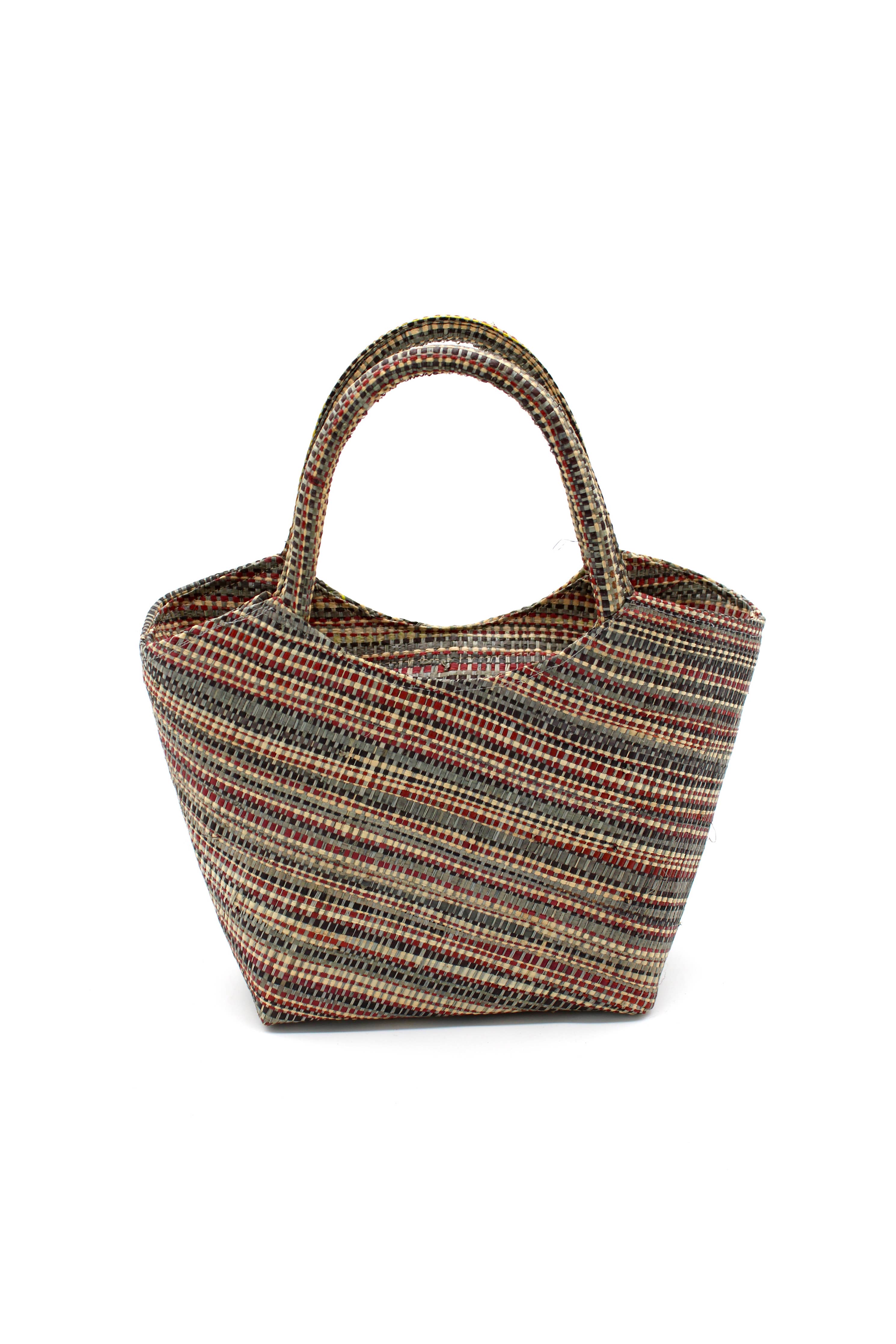 Little Betty Mini Straw Purse Zippered Handbag: Black