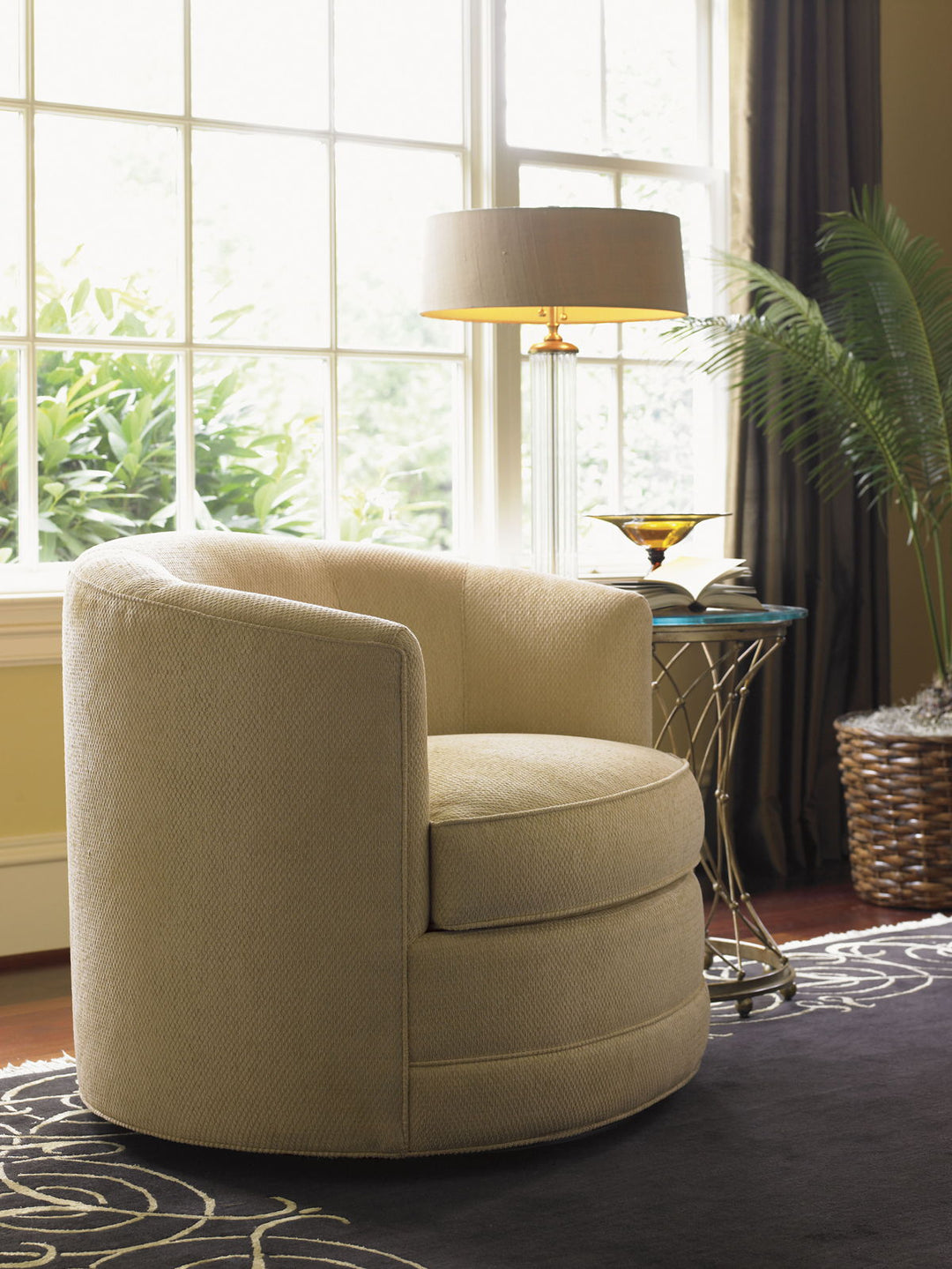 Lexington Upholstery - Graniers Swivel Chair - Light Brown