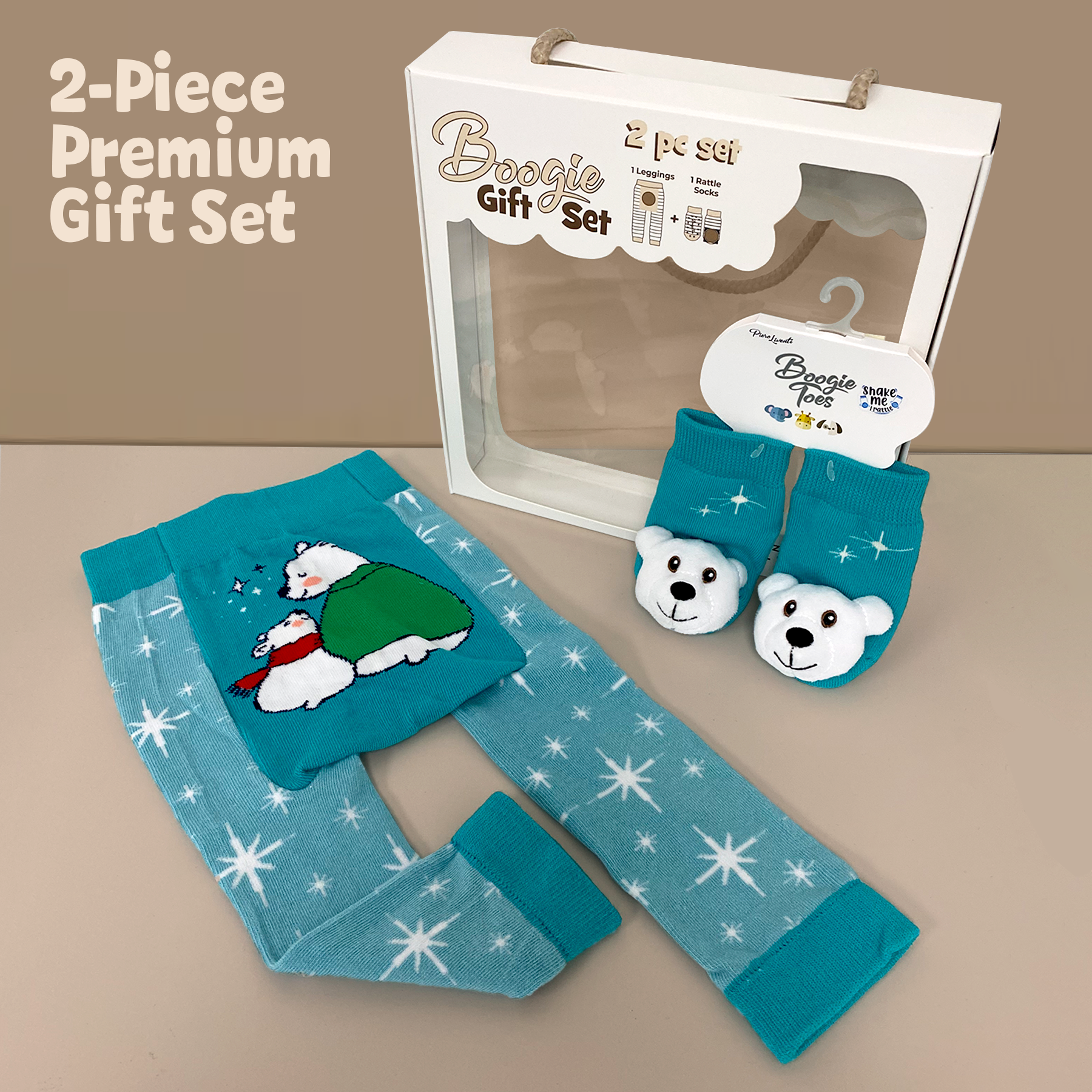 Polar Bear 2-Pc Boogie Toes & Tight Baby Gift Set Up to 18M: 6-12 Months
