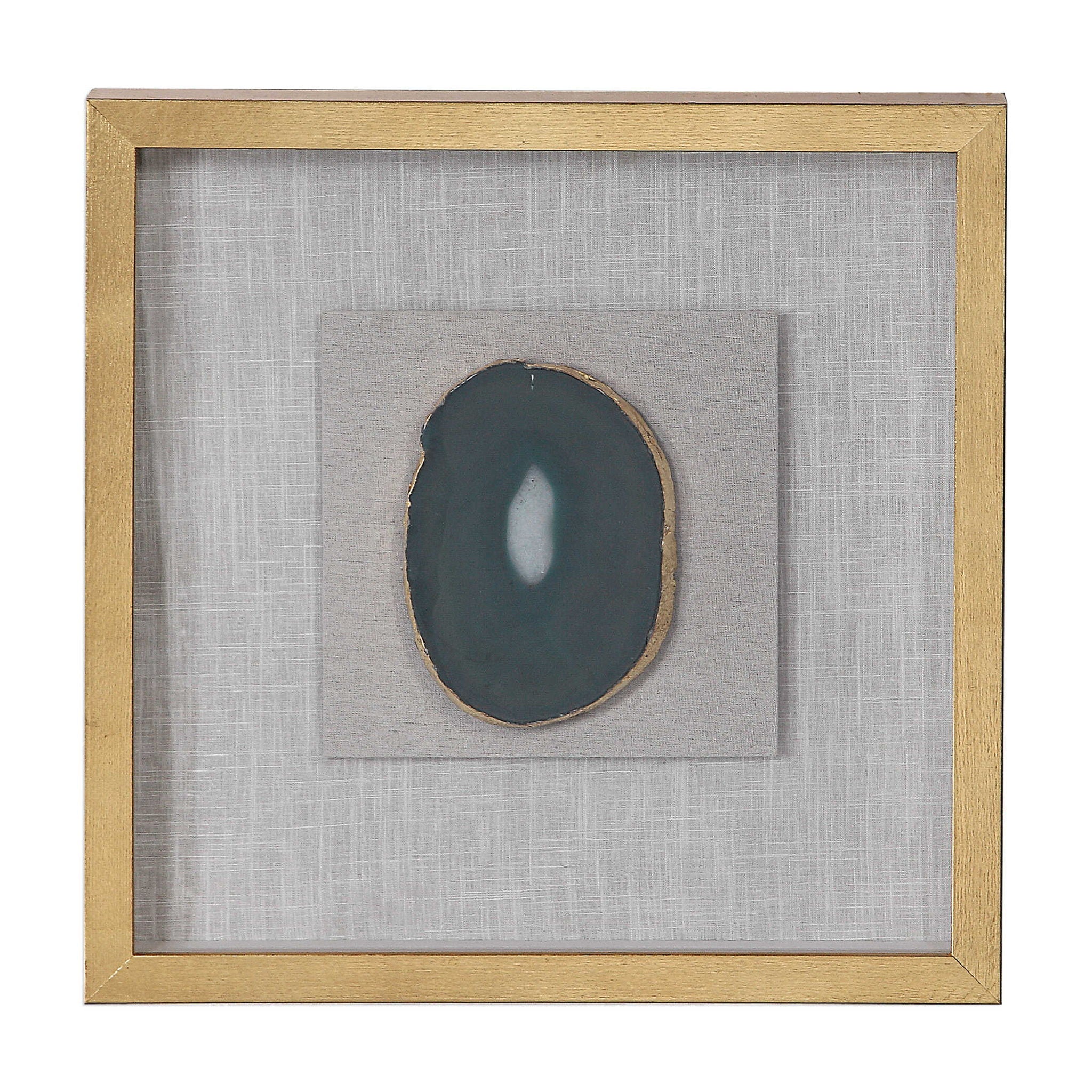 Keeva - Agate Stone Shadow Box - Gold – Setting The Space