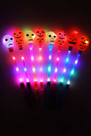 Halloween Pumpkin Skull Head Light Stick Wand: ASSORTED / ONE SIZE