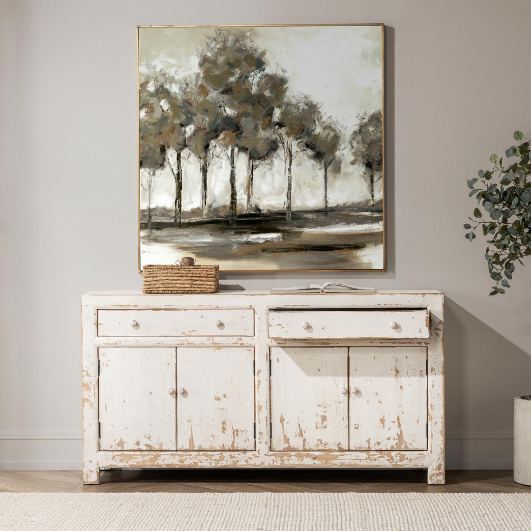 Holden - 2 Doorawers 4 Door Buffet - Worn White