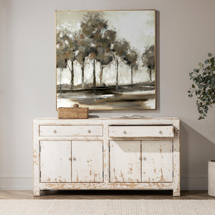 Holden - 2 Doorawers 4 Door Buffet - Worn White