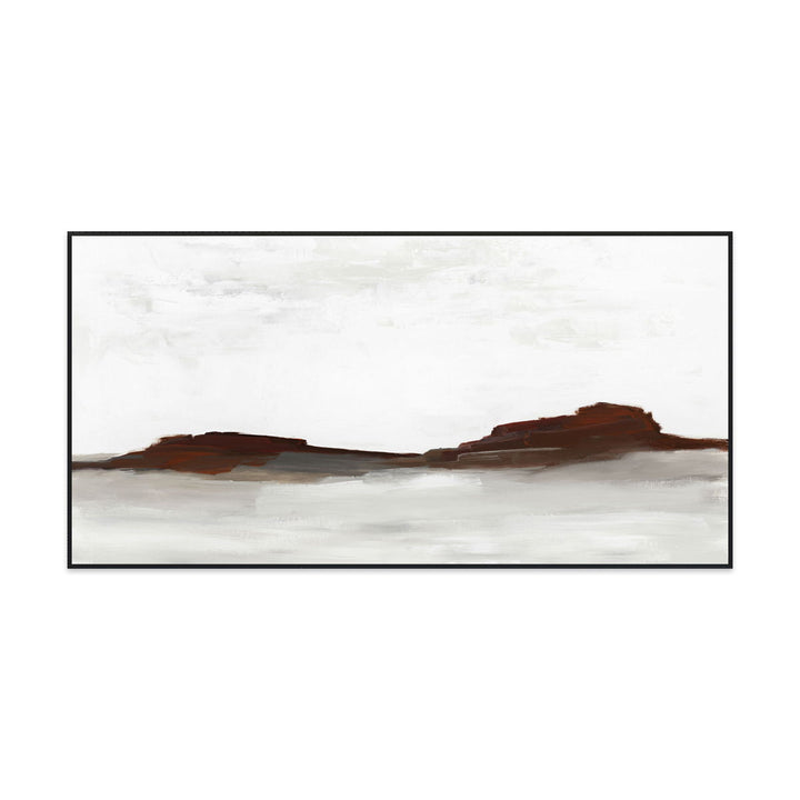 Red Rock - 72" x 36" Painting Art by Buddy Whitlock - Dark Brown & Pearl Silver