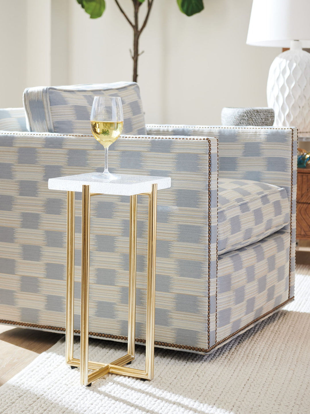 Palm Desert - Ashlyn Acrylic Accent Table - Dark Brown