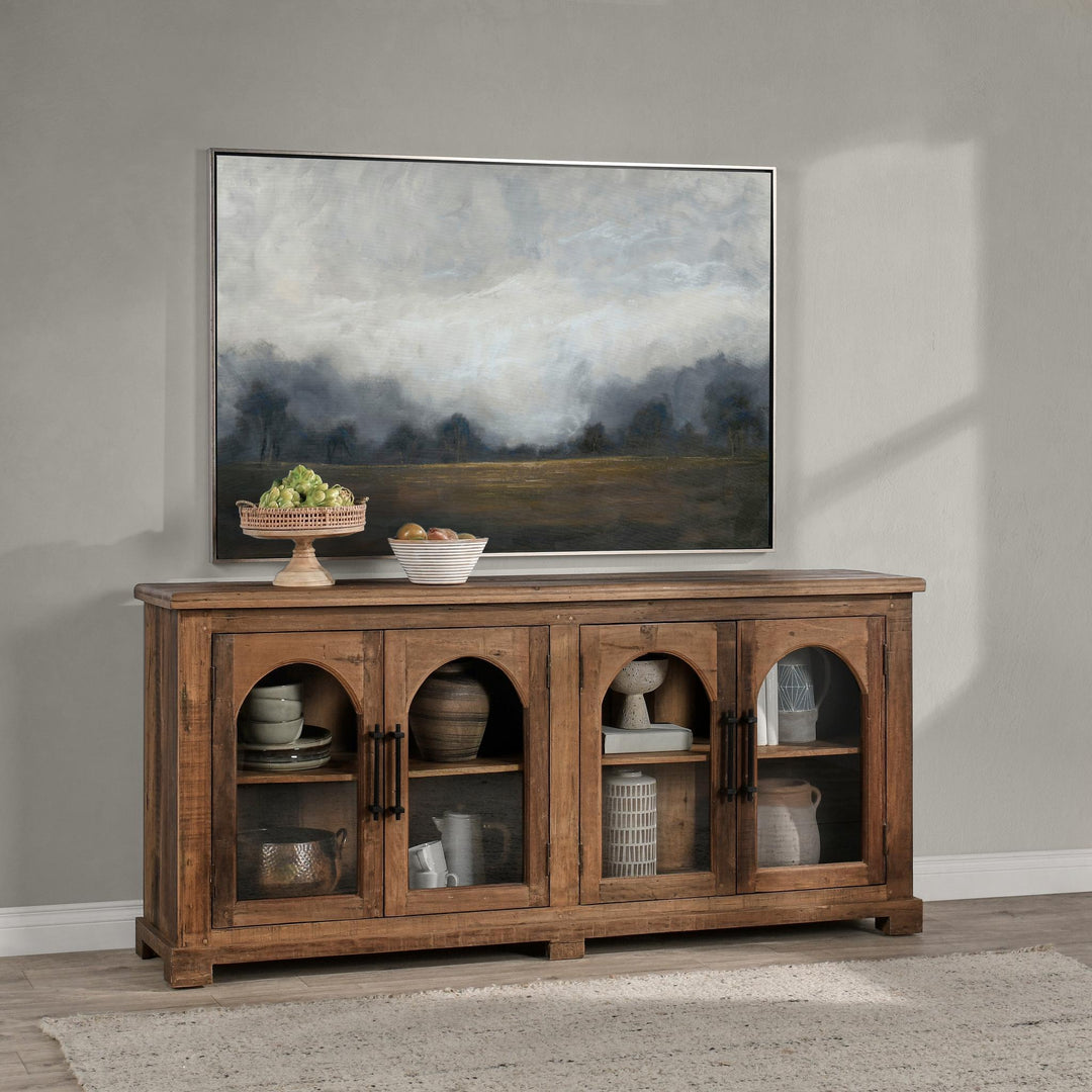 Zion - Wood 4 Door Cabinet - Natural