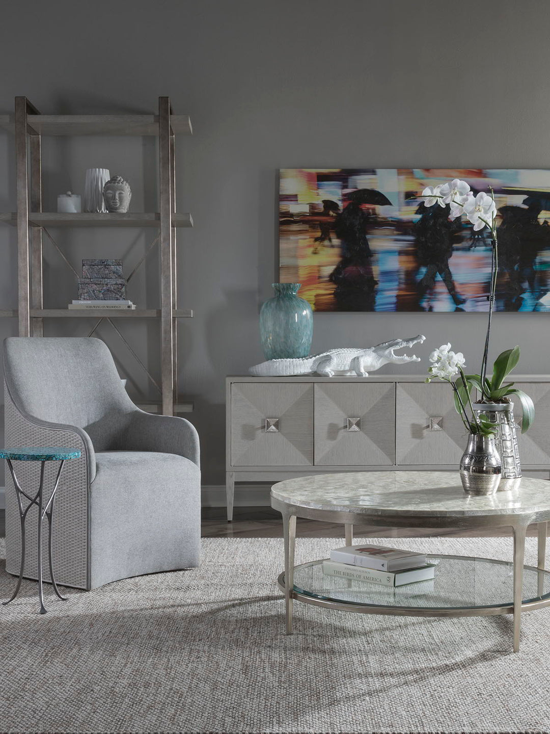Signature Designs - Gravitas Round Cocktail Table - Pearl Silver