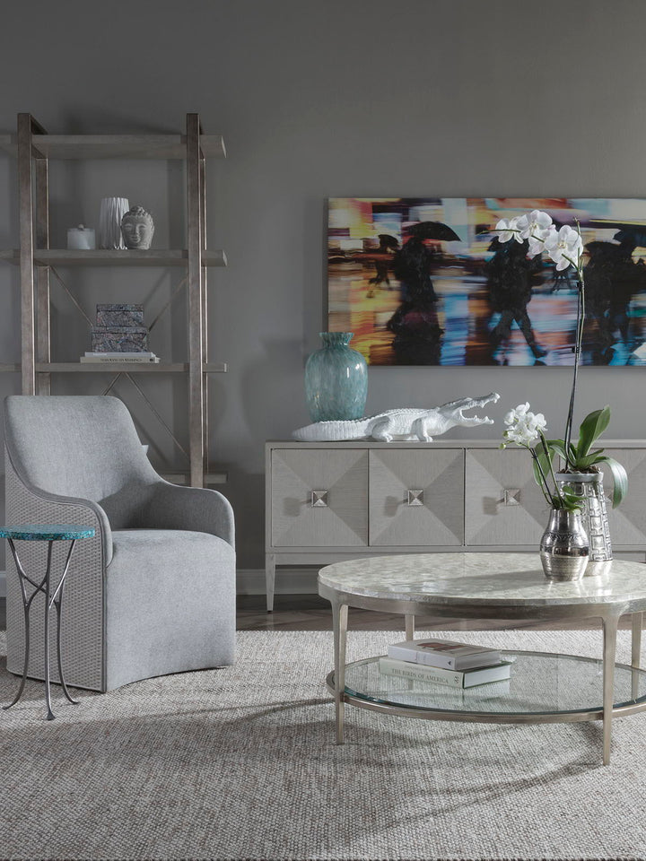 Signature Designs - Gravitas Round Cocktail Table - Pearl Silver