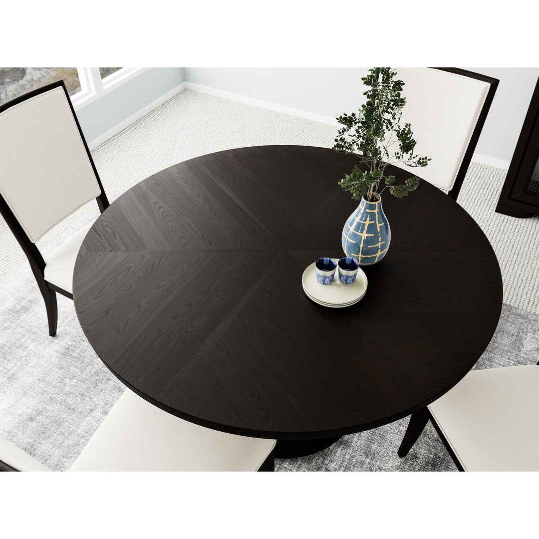 Lydia - Round Dining Table - Dark Brown