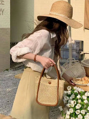 Original Creation Weave Bags Accessories: BROWN / One_size
