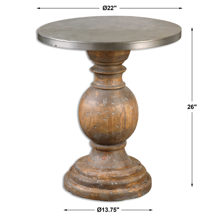 Blythe - Wooden Side Table - Dark Gray