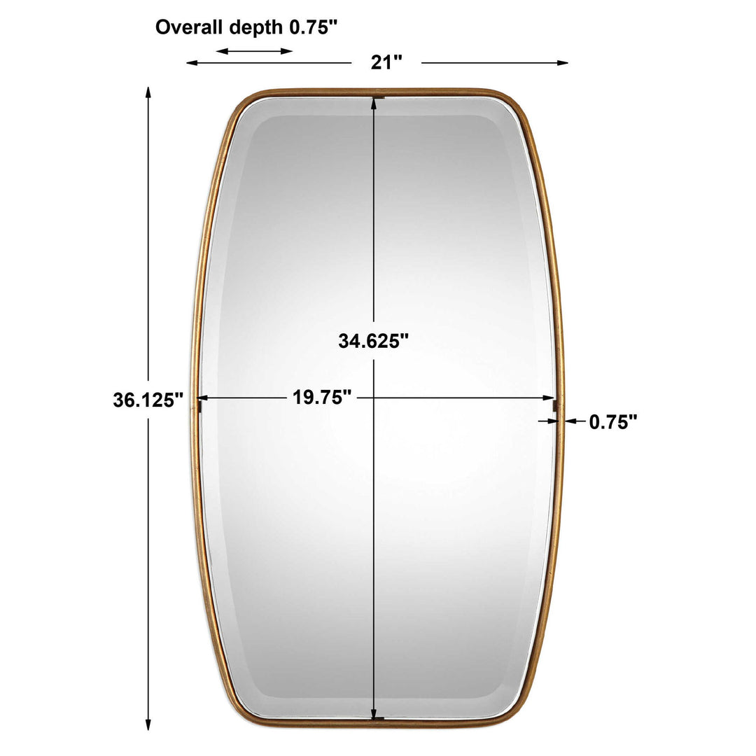 Canillo - Mirror - Antiqued Gold
